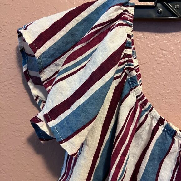 Blush ruffled striped top - Picture 3 of 7